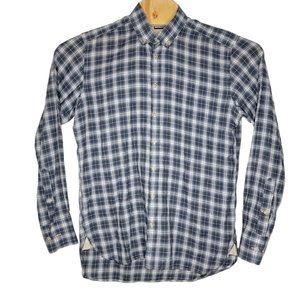 SUITSUPPLY 39 / 15.5 Gray Plaid Men's‎ Long Sleeve Button Down Shirt